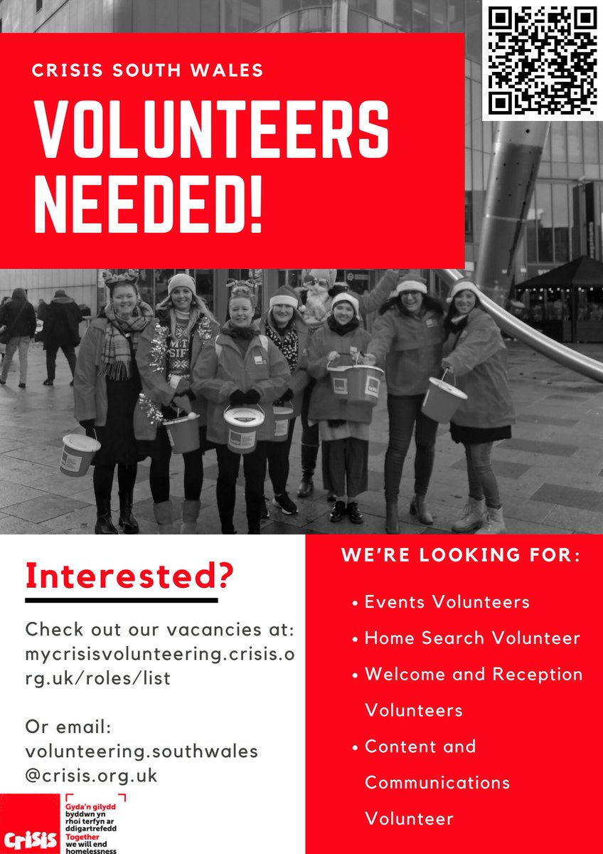 Do you want to #volunteer as a Content and Communications Volunteer? Please contact Crisis Skylight @crisiswales for more info. 📧volunteering.southwales@crisis.org.uk #volunteering #Swansea