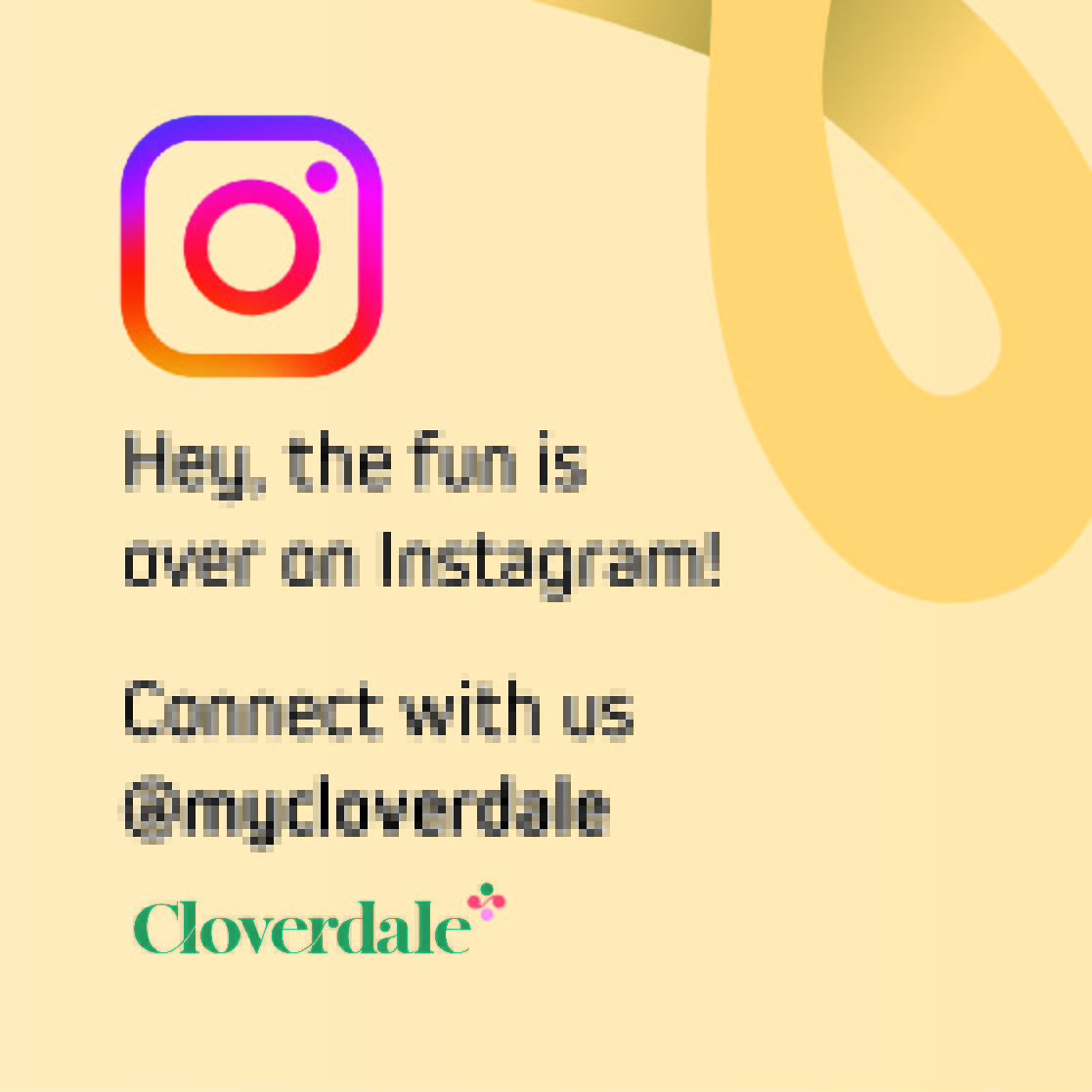 Follow us on Instagram <a href="/mycloverdale/">Cloverdale</a> for all things Cloverdale!

instagram.com/cloverdalemall

#mycloverdale