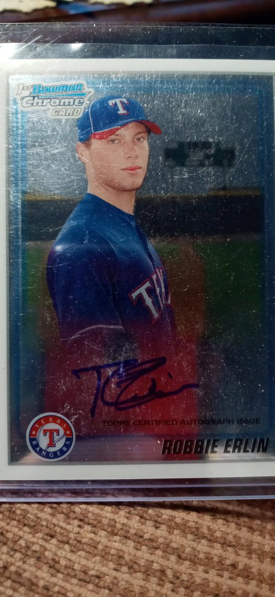 We have here a Baseball 2010 Robbie Erlin #Rangers Bowman Chrome Rookie Certified Autograph Card #BCP219. Asking $2.00. Feel free to make any offers. Retweet or stack if you want. @HobbyConnector @Acollectorsdrea @sports_sell @CardboardEchoes