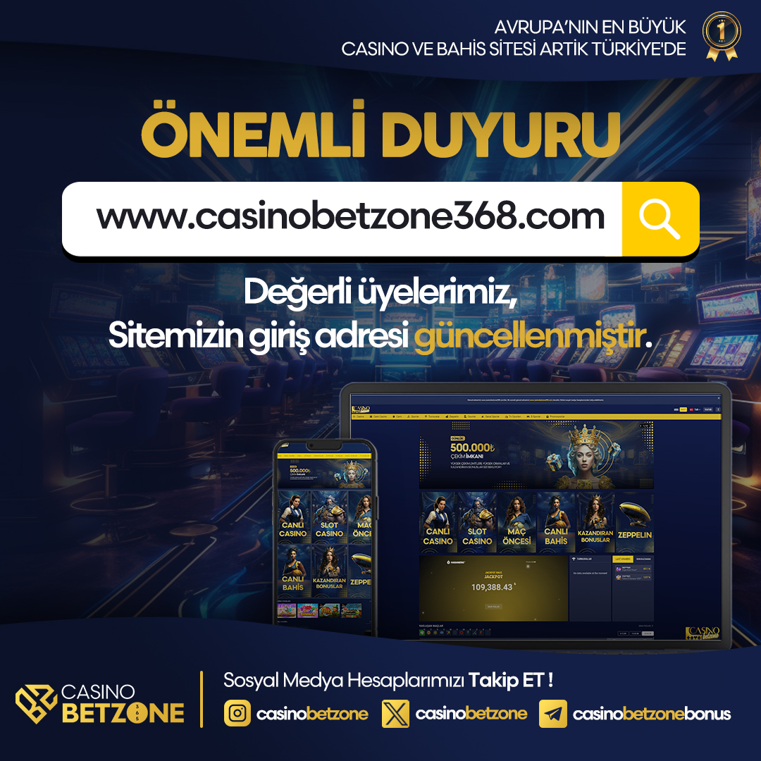 ÖNEMLİ DUYURU📢📢 Domain Adresimiz Güncellenmiştir!!! 👇 casinobetzone368.com