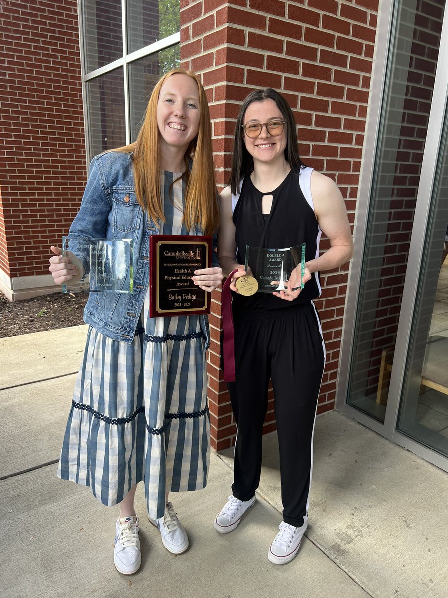 2️⃣ of our Lady Tigers were honored today at CU Awards Day. <a href="/Baileypedigo22/">Bailey Pedigo</a> received the “Outstanding Senior Award” and the “Health and PE Award”. <a href="/caseyrebel2/">Lauren</a> received the “Double A Award” (Athletic &amp; Academic Excellence) and the Accounting Award. We are so proud of them! ❤️🐾