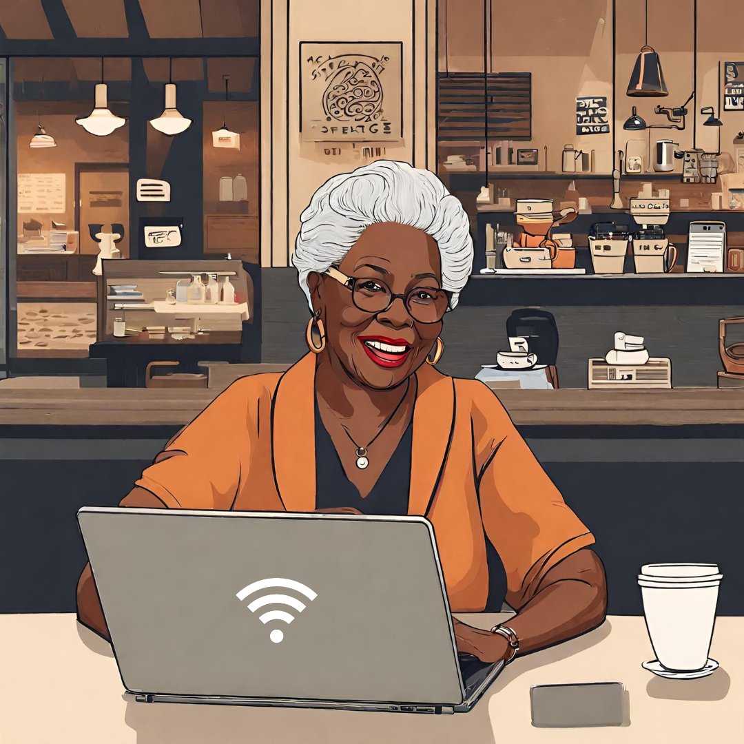 🚨 Attention #BabyBoomers & #Seniors! Think twice before using public #WiFi - your personal data could be at risk. Protect your info like Grandma's secret recipe 🍪 #DigitalSecurity #TechTips #OnlineSafety