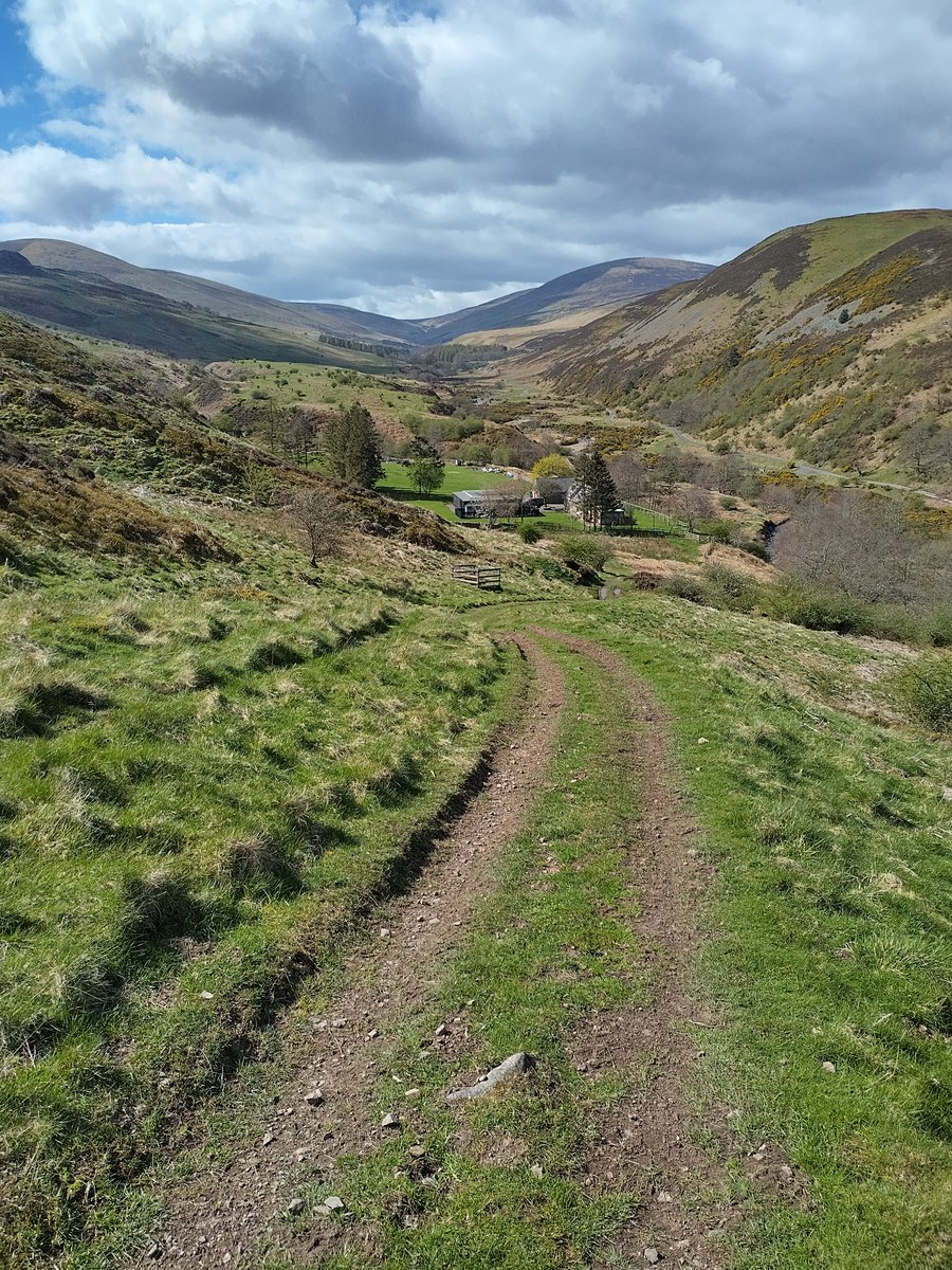 Looking back on the trail up to Brands hill, back along the harthope valley. Taken whilst surveying the 4 mile 'Harthope valley walk' promoted route, directions available on the northumberland national park website. @NlandNP #familyfun #circularwalk