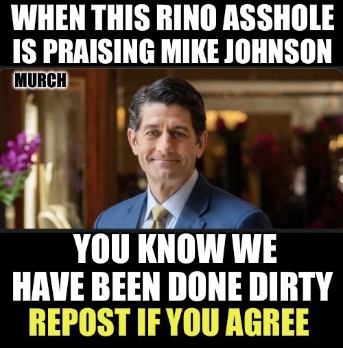 That smirk on his face. 🤬 Who agrees that if Paul Ryan is praising someone or something, you should be against it? 🙋‍♂️