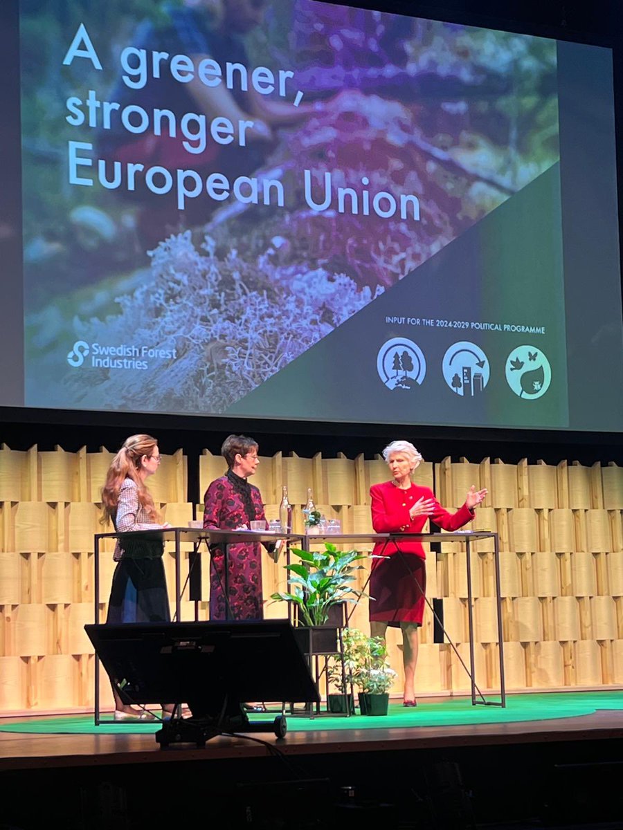 På @Skogsindustrin årsmöte sa jag: skogsbruket är avgörande för klimatet och en del av lösningen. 🇸🇪behöver en erfaren parlamentariker som pratar europeiska, för att stå upp för äganderätt,  Sveriges särskilda villkor och ett hållbart sätt att bruka. #skog #EU #EUpol #EUval