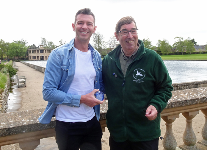 ITV Weatherman presented today with British Naturalists' Association's Chairman's Award by Chmn Steve Rutherford. Chris has been very supportive of the BNA's Young Naturalists' Weather Project, -thanks Chris