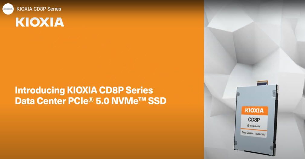 The KIOXIA CD8P-V Series NVMe SSD is optimized to support a broad range of scale-out and cloud applications. Available in both 2.5-inch and E3.S form factors, they feature a PCIe® 5.0 interface for exceptional performance. Find out more here: bit.ly/3UapnR1