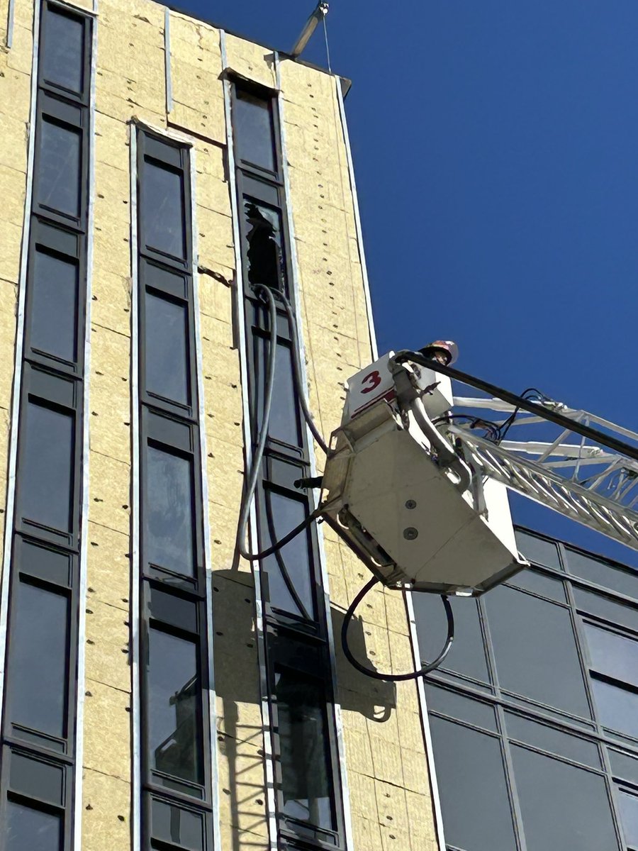 Attached is a photo of 3 Aerial operating on scene of yesterday's second-alarm high rise fire off Robie St in Halifax. The photo shows an elevated standpipe in operation, which was used to extinguish the fire. Shortly after arriving, crews set up 3 Aerial's 100ft elevated