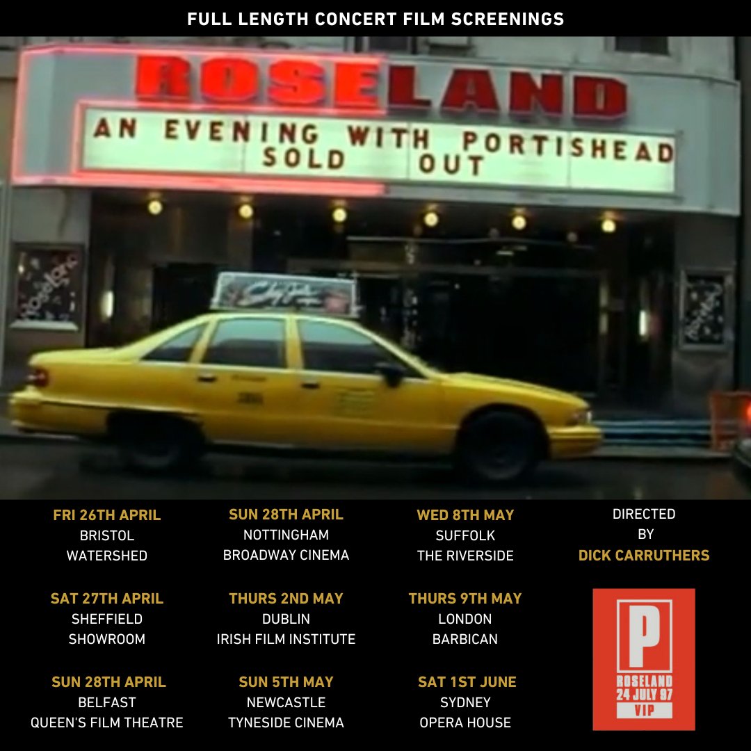 Here’s some information on screenings of our Roseland concert, more dates including festival dates will be announced soon.
