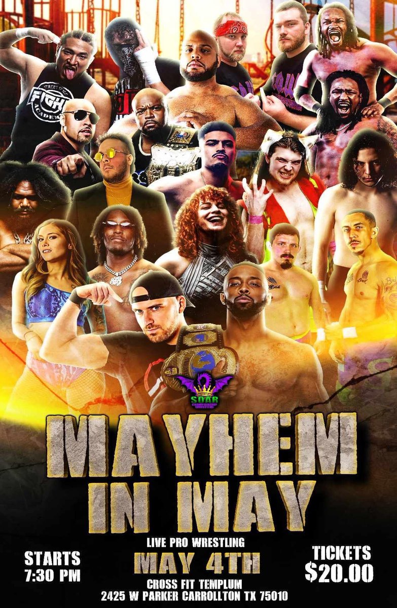 This Saturday Vs Jake Omen
This Sunday vs Jacob Rose 
Also this Sunday wrestling for <a href="/WhiteRiverWres/">WhiteRiverWrestling</a> 
Next Saturday Vs Dontae Smiley in Dallas Texas 

USA tour been crazy busy 🇺🇸