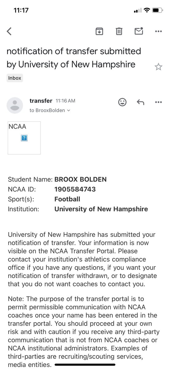 I'm incredibly grateful for my time at the University of New Hampshire. That said, I will enter the transfer portal as a graduate transfer with 2 years of eligibility remaining. youtube.com/@860Broox?si=H…