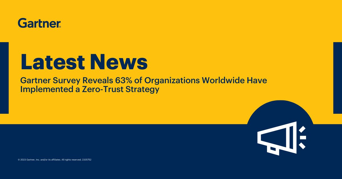 For most organizations, a zero-trust strategy typically addresses half or less of an organization’s environment. Gartner has outlined three primary top-practice recommendations for #cybersecurity leaders implementing a zero-trust strategy: gtnr.it/3JunF7X #GartnerSEC