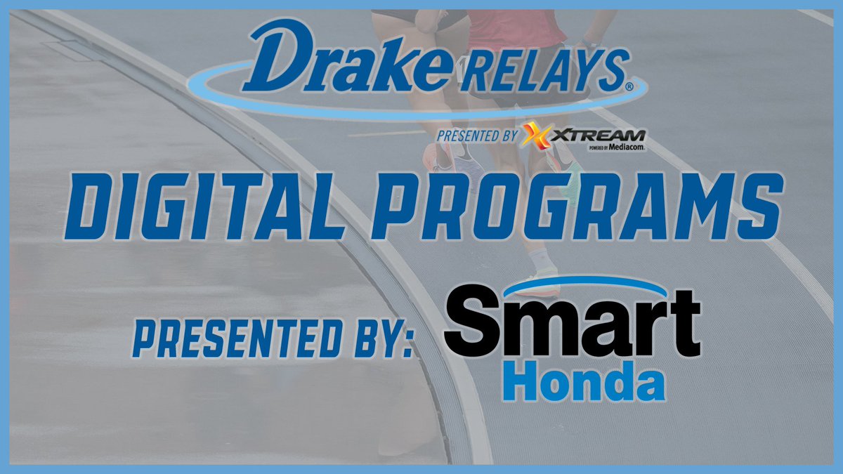 📜The 2024 Drake Relays Digital Program presented by Smart Honda is 𝐧𝐨𝐰 𝐚𝐯𝐚𝐢𝐥𝐚𝐛𝐥𝐞! ℹ️ Get access to all the information you need on the 114th running of the Drake Relays presented by Xtream, powered by Mediacom today! 📱: shorturl.at/mtuzH #BlueOvalAttitude