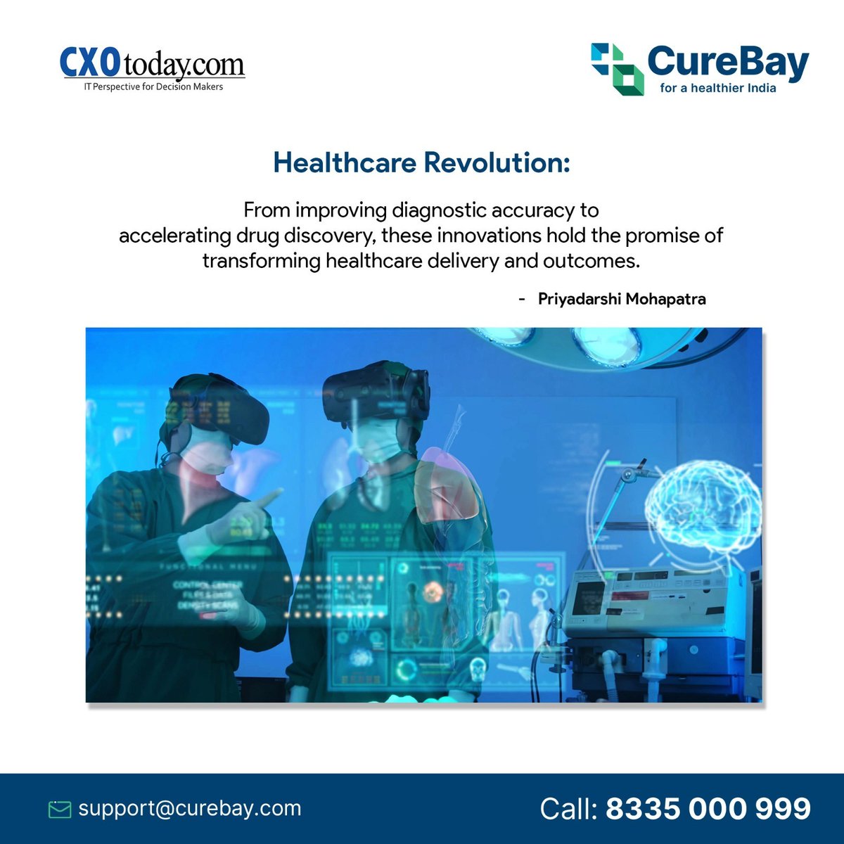 Read more at: cxotoday.com/story/transfor…

#founderspeaks #CureBay #HealthcareForAll #HealthcareRevolution