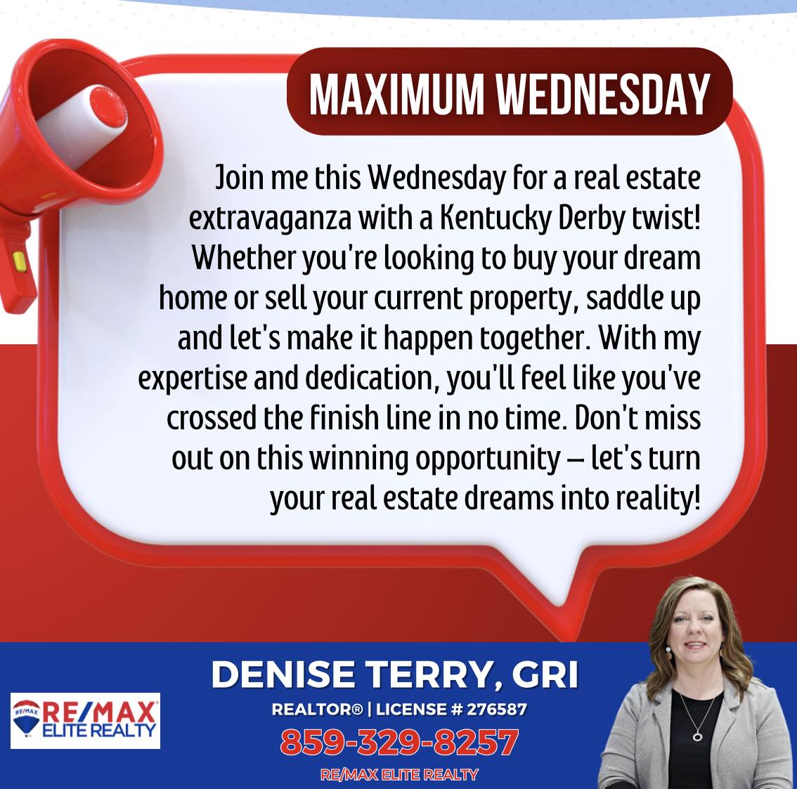 Ready to gallop towards your dream home like it's Derby Day every day! 🏡 #RealEstate #NoHiddenFees #HiddenFREES #REMax #REMaxEliteRealty #MaximumWednesday #Bluegrassrealtors #playingtowin @vaughtsviews