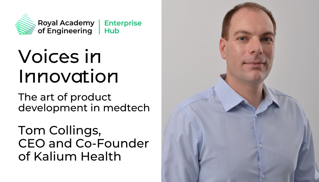 Be sure to take a look at our latest blog post 'Voices in Innovation, with Tom Collings, the CEO and Co-Founder of Kalium Health.

Discover Tom's perspectives on Medtech innovation,  regulatory balance, and overcoming industry challenges. enterprisehub.raeng.org.uk/enterprise-hub…

#HubMember