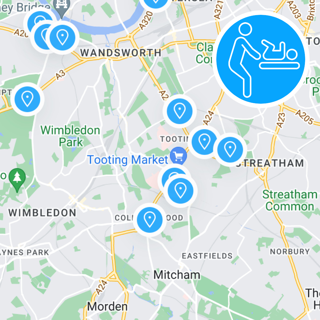 Looking for local baby-changing facilties? @BubbaMaps lists locations across #London (including in #Tooting), with new ones being added all the time – you can even add new locations yourself! To find out more & to download their app, visit bubbamaps.com #Wandsworth