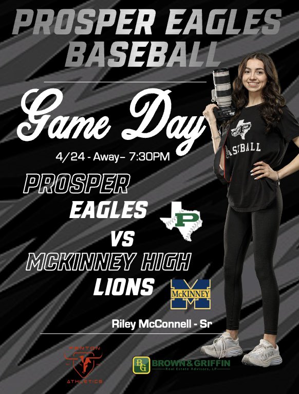 It's Game Day! The first game of District Week 7 kicks off at 7:30 PM tonight as the Prosper Eagles face off against the McKinney High Lions at Alford Field.
 
The Sportsgram audio stream starts at 7:20 PM. Visit our website and click on the “Listen Live” link.
 
#Details212