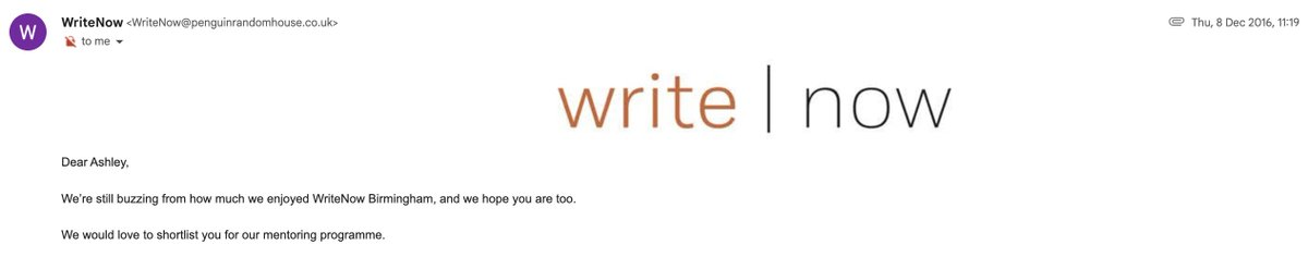 Throwback to Dec 2016. Just making it through to the WriteNow event alone really gave me confidence and clarity. If you're drafting, second-guessing yourself, feeling imposter syndrome or just overwhelmed about the industry, apply. It could be a game-changer⭐️