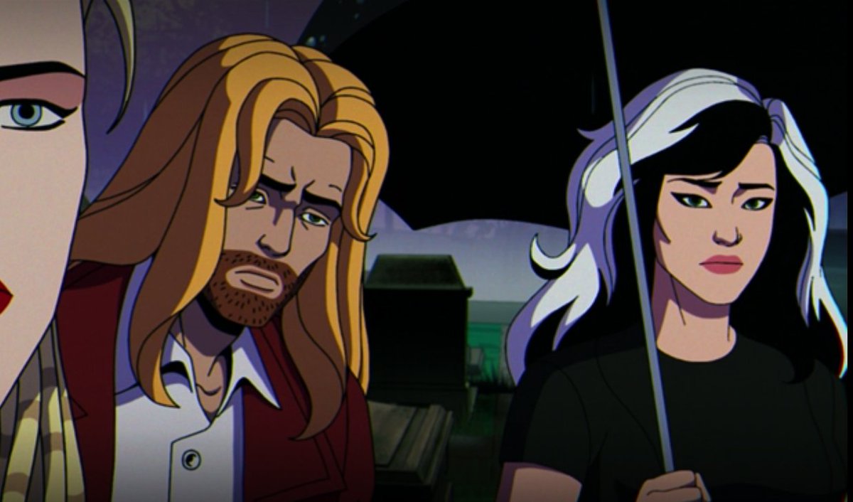 unrooolie's tweet image. This is supposed to be a sad part of the show and I am just laughing my ass off at sad @maximilian_  #XMen97