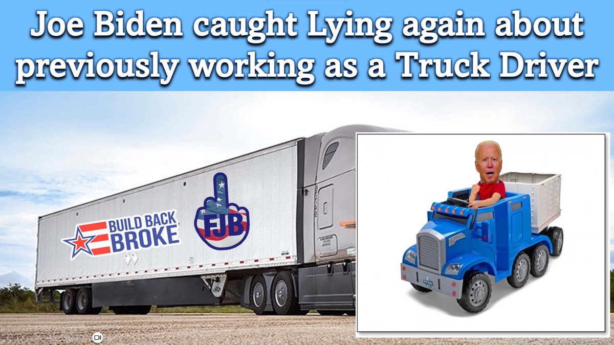 Last week Cannibals ate his uncle, yesterday he Lied again about having been a trucker. Is it senility or on purpose?  #FJBiden #LyinBidenomics