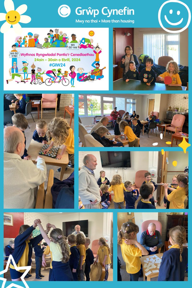 Everyone had a great time celebrating Global Intergenerational Week at Maes y Môr, Tremadog with children from Ysgol y Gorlan. A lot of fun was had playing games, dancing and singing 🌟🎼🏓

#giw2024 #morethanhousing