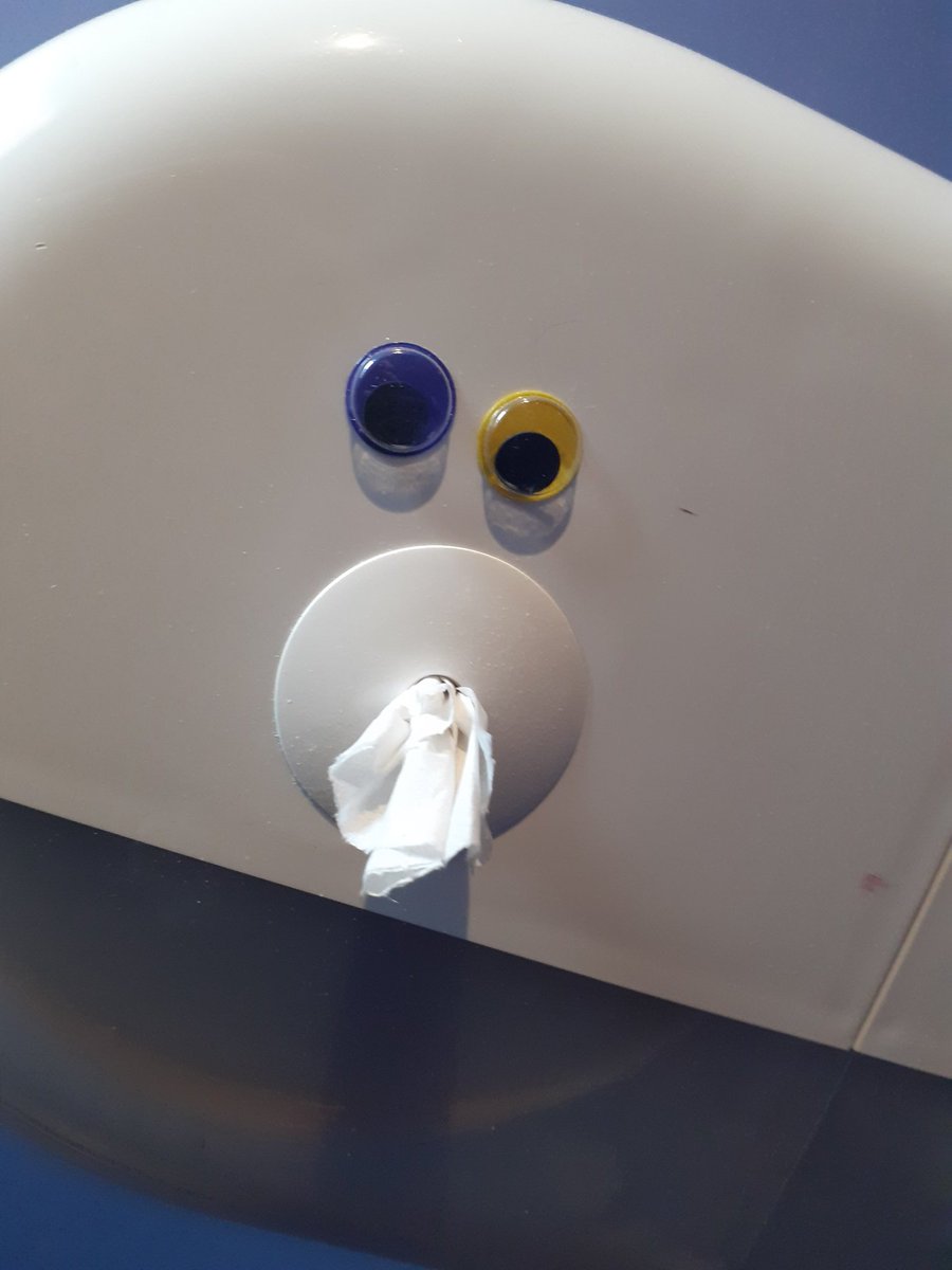 Someone has attached googly eyes to the loo roll dispensers and this has made me disproportionately happy <a href="/ChiUniPress/">University of Chichester Press Office</a>