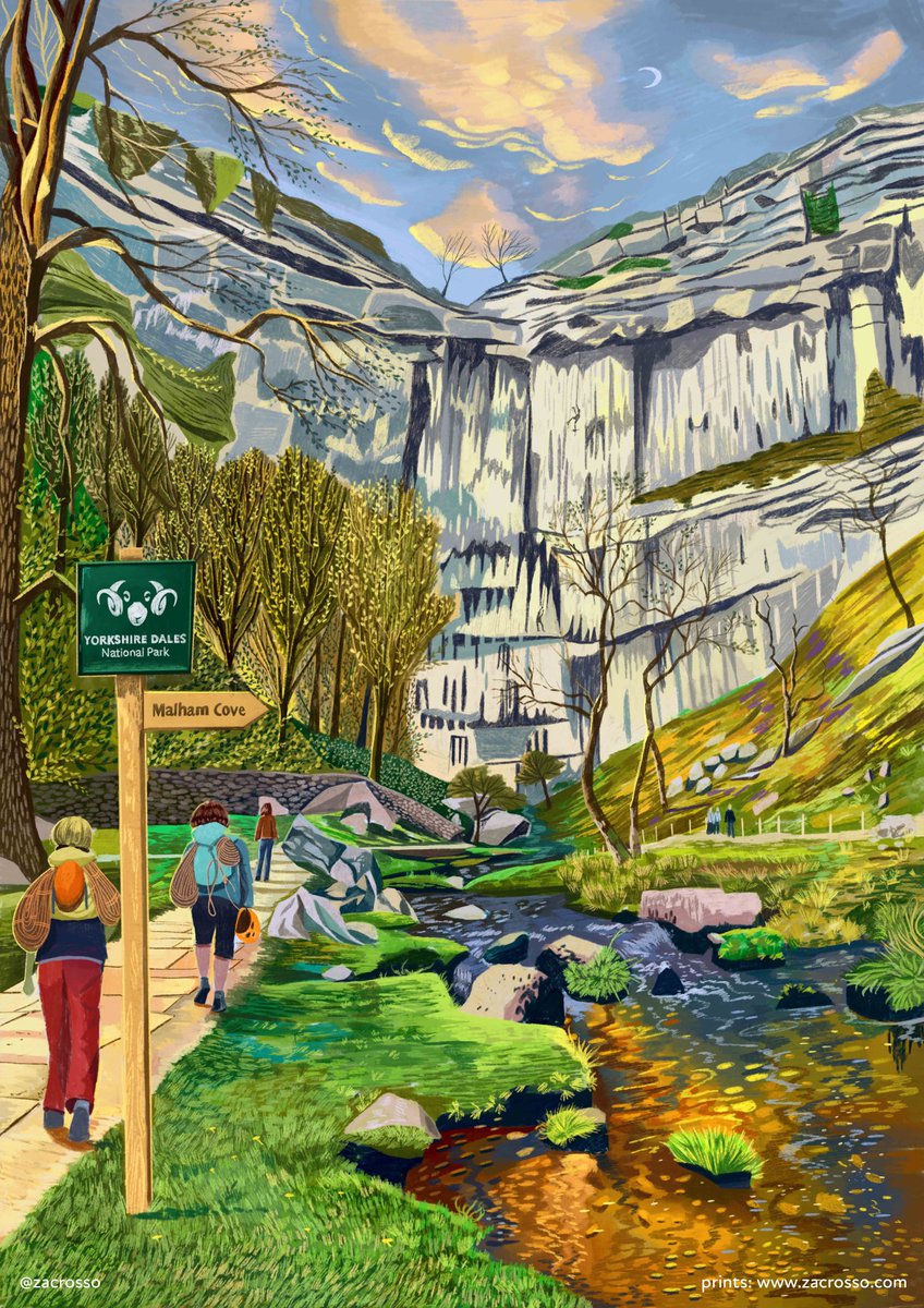 The new Malham Cove Print!  One of the best sights of the Yorkshire Dales National Park. After what was one of the most spectacular adventures I've taken along the Pennine Way, I knew I had to capture the wild, bracing and rocky nature of this place.