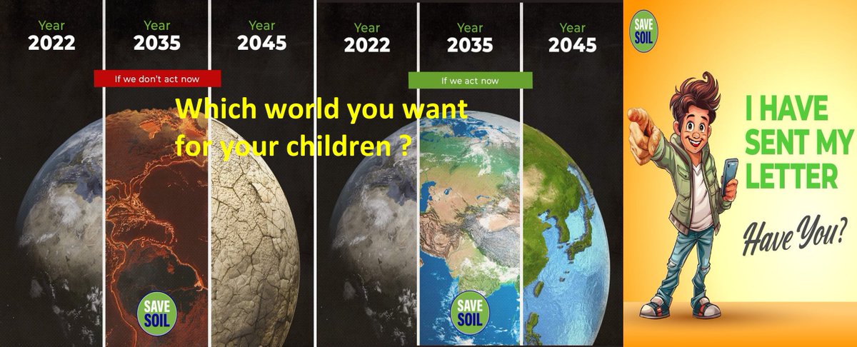 @cpsavesoil Human influence has warmed the climate at a rate that is unprecedented in at least the last 2000 years -IPCC 2024. Still, we can reverse it by synchronizing policy-based actions to #SaveSoil #PolicyForSoil savesoil.org/write