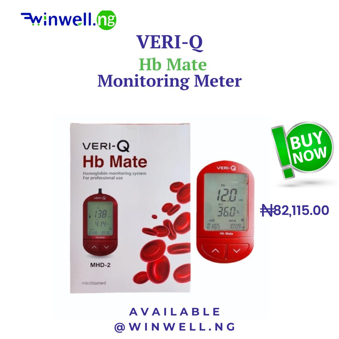 Say goodbye to tedious anaemia tests and embrace efficiency with Veri-Q Meter!

The Veri-Q meter is designed for swift and accurate assessments, it's your ultimate solution for monitoring Hb and HCT levels.