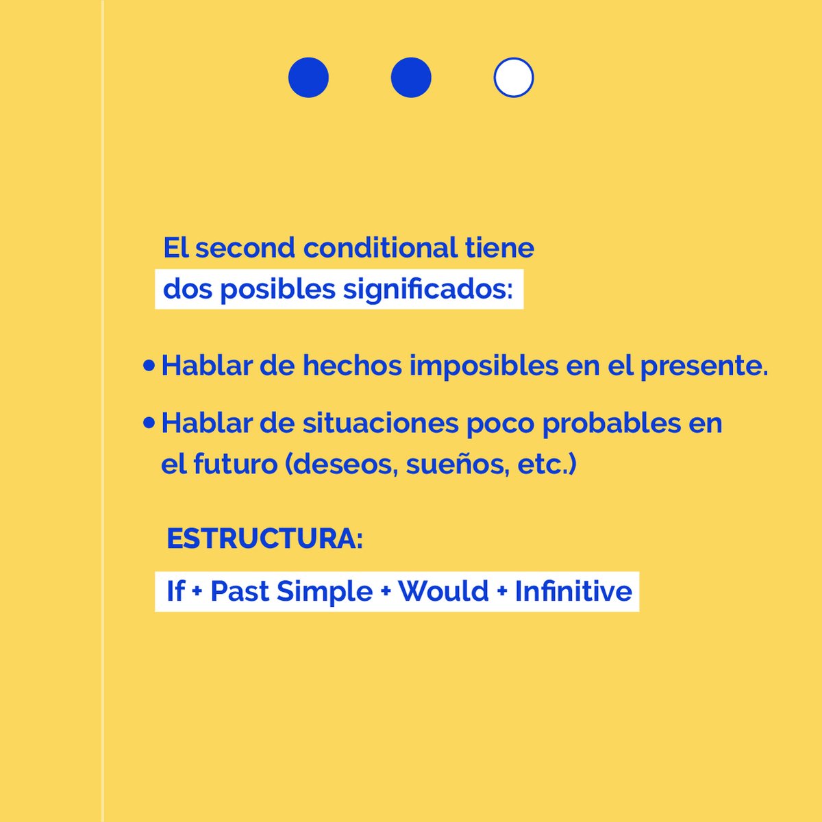 thatsenglish's tweet photo. Hoy vas a aprender los usos del second conditional en inglés 👇
¡Guarda este post y ponte a practicar!
#ThatsEnglish #Grammar #Conditionals #SecondConditional #AprendeInglés https://t.co/Qqpq91N5bP