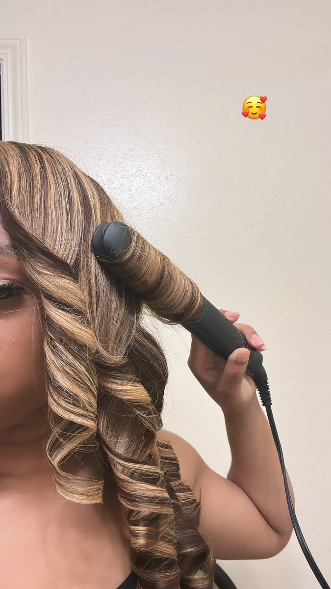 flatiron curls on top