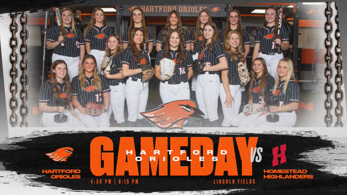 Get your game faces on because it's GAME DAY! 🥎 Get ready to cheer on Hartford as they face off against Homestead tonight in an epic showdown on the softball field! Let's pack the stands, show our support, and watch our team crush it! @huhssoftball