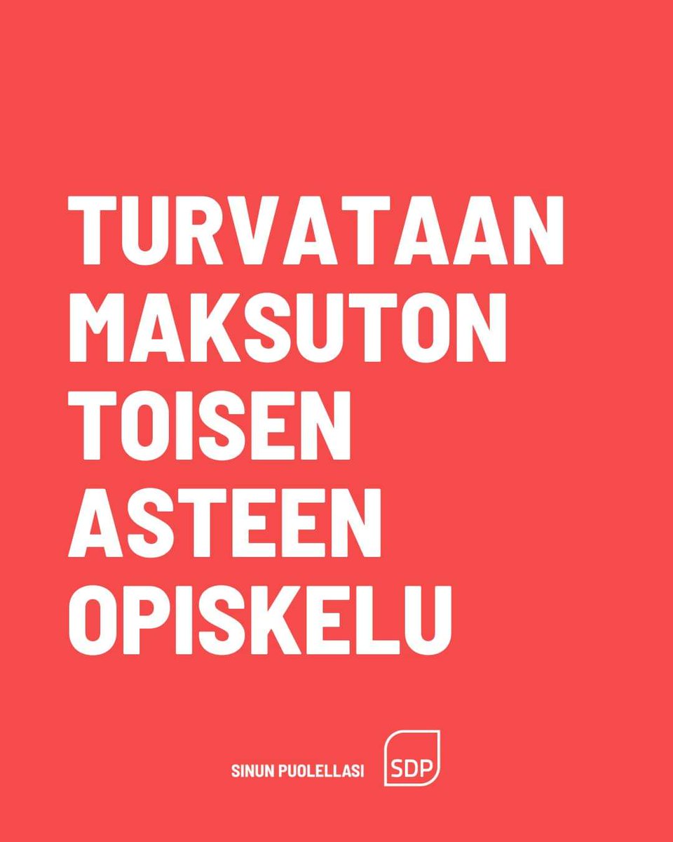 SDP Helsinki vaatii ryhmäaloitteessaan, että helsinkiläisissä kouluissa ja oppilaitoksissa turvataan ensimmäisen ammatillisen tutkinnon tai lukion maksuttomat oppimateriaalit opiskelijalle sen kalenterivuoden loppuun, jona opiskelija täyttää 20 vuotta.