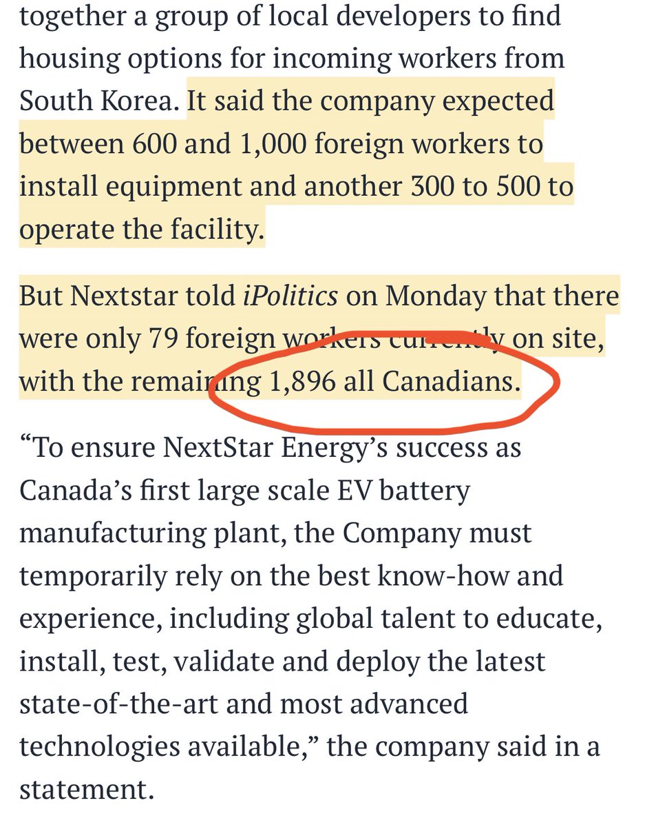 @MikeBarrettON Liar 

“But Nextstar told iPolitics on Monday that there were only 79 foreign workers currently on site, with the remaining 1,896 all Canadians”