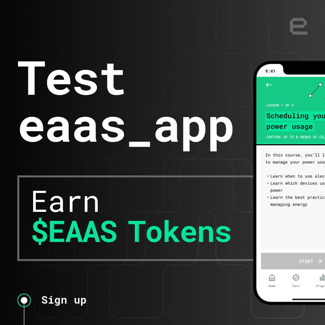 📲 Ready to earn $EAAS Tokens? Join the elite group of app testers for @EaasGlobaI today! 🚀 Limited spots available - sign up now at app.eaas.global. Be part of the #GreenRevolution and get rewarded for your efforts! #EaasToken #rewards #carboncredit #CO2