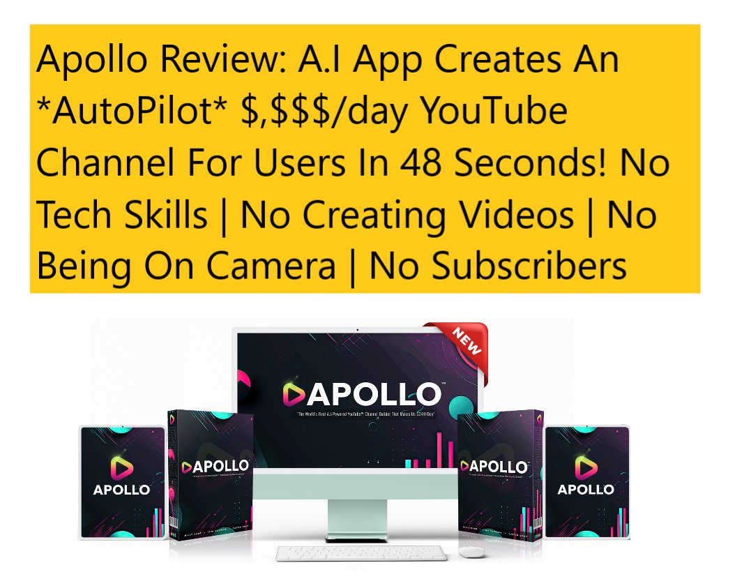 TWEETPRESSS's tweet image. Apollo Review: A.I App Creates An AutoPilot $,$$$.00/day YouTube Channel For Users In 48 Seconds! No Tech Skills, No Creating Videos 
softtechhub.us/2024/04/24/apo… #ApolloAI #AI #ArtificialIntelligence #YouTube #YouTubeMarketing #ContentCreation #VideoMarketing #Automation Hard R $META