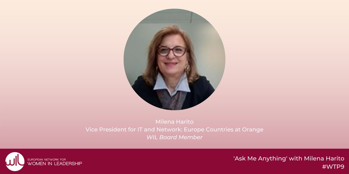 #HappeningNow: Dive into an enlightening #AskMeAnything session with #WILBoardMember @MilenaHarito! As Vice President for IT and Network: Europe Countries at @orange, Milena is currently sharing her invaluable insights and expertise with our talented members.