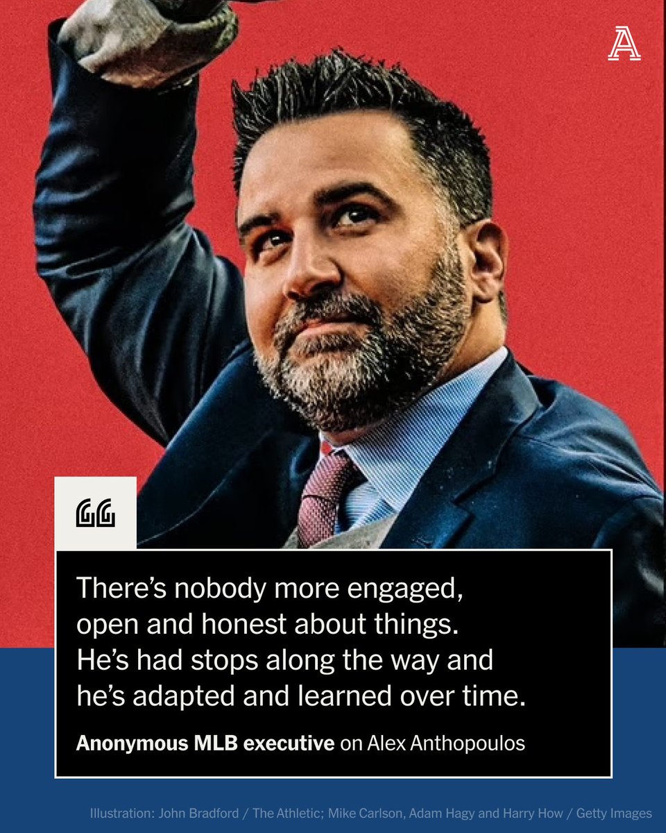 Alex Anthopoulos has built something of a juggernaut in Atlanta through a series of canny trades and swift contract extensions. And he has the admiration of his peers. Where do the Braves check in on our MLB front office rankings? theathletic.com/5424700/2024/0…