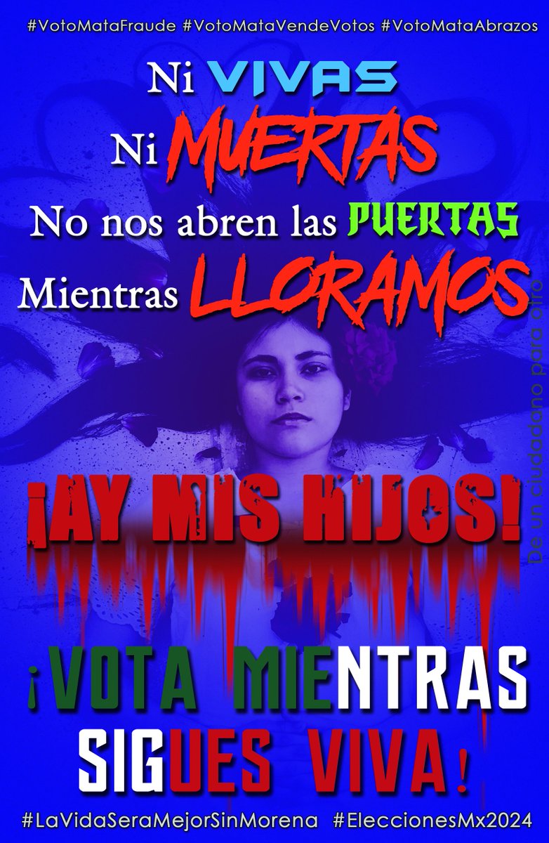 Decimos #NiUnaMenos y #NiUnaMás pero de allí no pasa mientras los abrazos continuan.

#MiVotoParaXochitl9
#MiPartidoEsMexico
#NiUnVotoParaMorenaNarcoPartidoSatanico