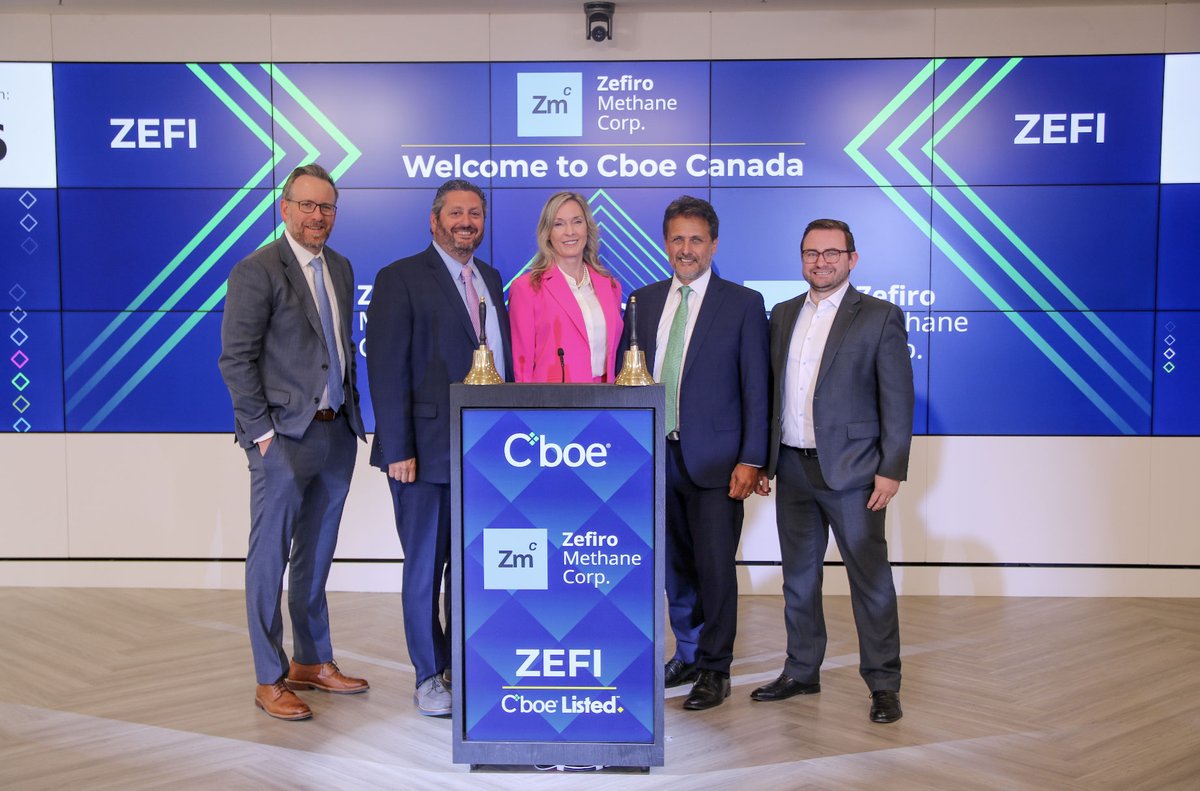 Zefiro Methane Corp. “Rings the Bell” at Cboe Canada for its Initial Public Offering (IPO)

Zefiro’s common shares are now trading on the Cboe Canada exchange under the ticker symbol “ZEFI”. 

lnkd.in/eacTYPtQ