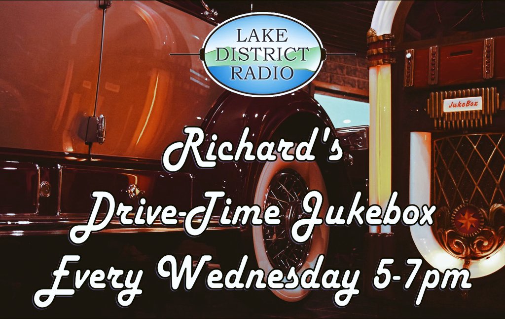 Join me at 5pm this evening for the DriveTime Jukebox @LDRwaves. A great mix of music, the Chill Zone & more great new tunes for you. 📻 Hope to see you soon👌🏻 🎶 @ShowcaseCumbria @DanVegas13 @TinaBeckDash @Vix20C @richardaylett @TheRipRadio @glassbasics @braithwaiteshop
