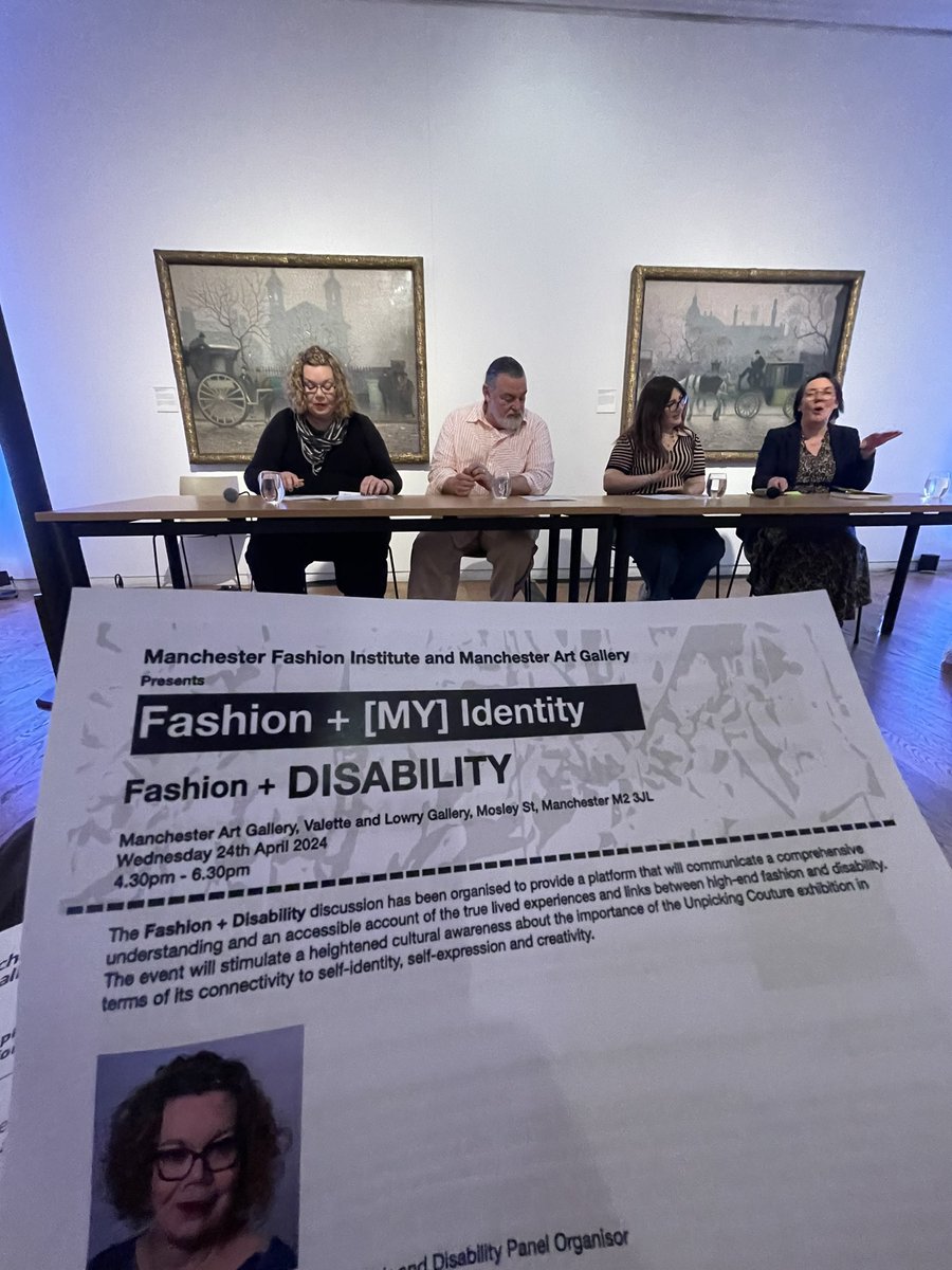 The discussion begins.. Fashion + [MY] identity (#DISABILITY) @mcrartgallery @McrFashionInst #inclusiveFashion