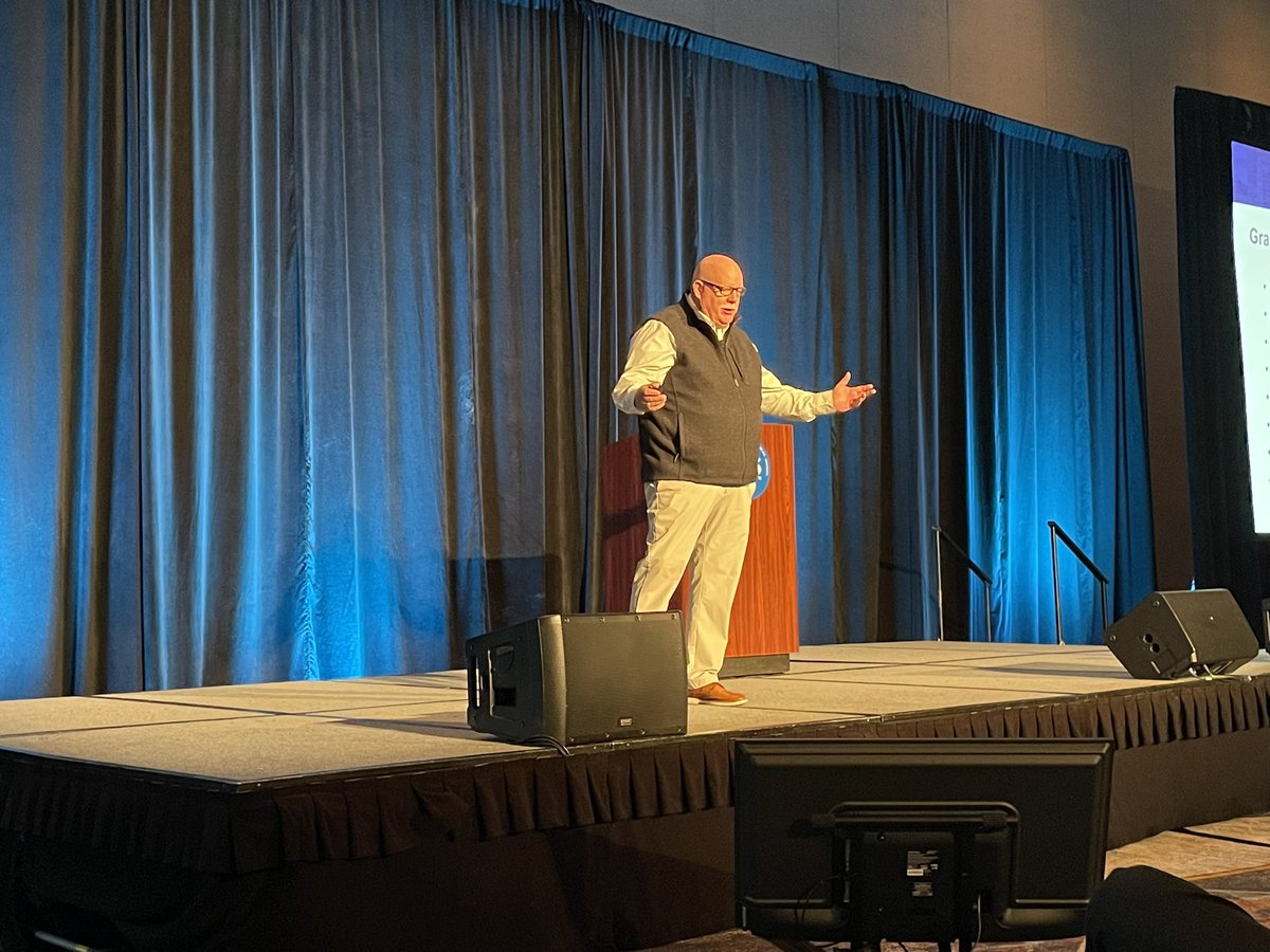 AmerFoundrySoc's tweet photo. Former AFS President Mike Lenahan takes the stage for today’s Hoyt Memorial Lecture! #MetalcastingCongress https://t.co/Vl2a13BMy2