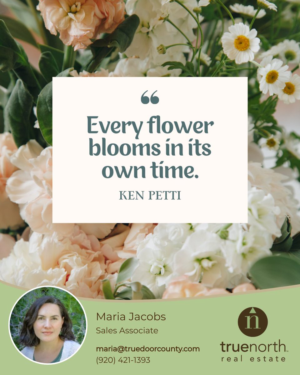 Just as nature teaches us, our journeys unfold at their own pace. Each of us has a unique path, and the timing of our growth is perfectly orchestrated. Embrace the process, nurture your dreams, and watch as you bloom into the magnificent being you were meant to be.

#doorcounty