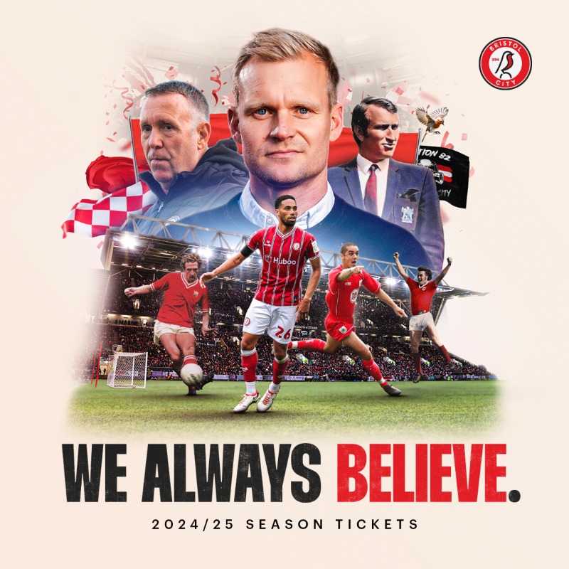 BristolCity's tweet photo. More than 12,000 sold 🙌
South Stand SOLD OUT 🤯
Thank you for your incredible support ❤️

ℹ️ A limited number of 2024/25 Season Tickets will go on sale to Members from 10am tomorrow.