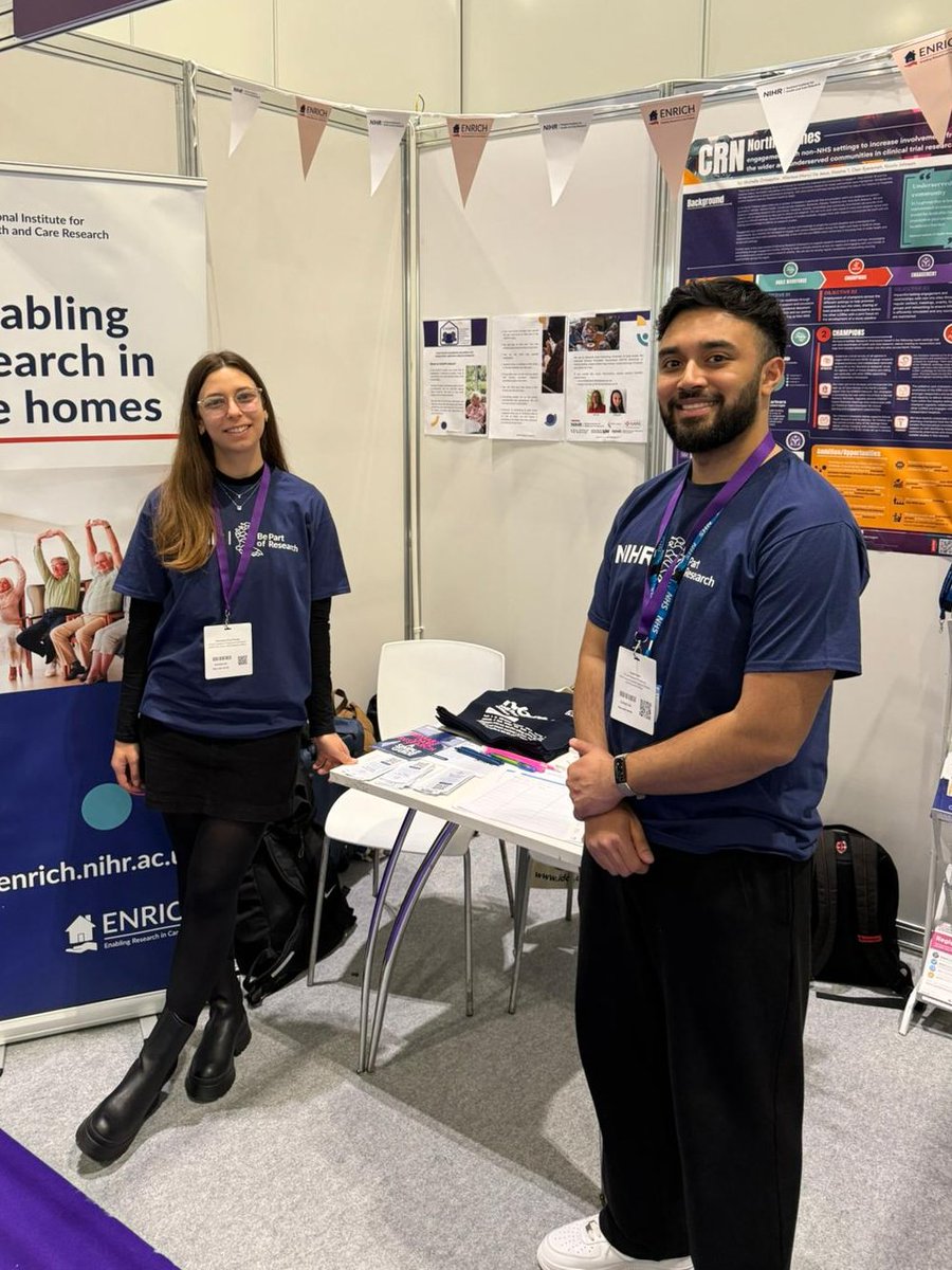 Yusuf and Tia from our Primary Care & Non-NHS Team have had a great day promoting care home research at #CareShowLDN24 We'll be back tomorrow with @NIHRCRN_nthames on stand M12! #CareHomeResearch #NIHR #NIHRResearch