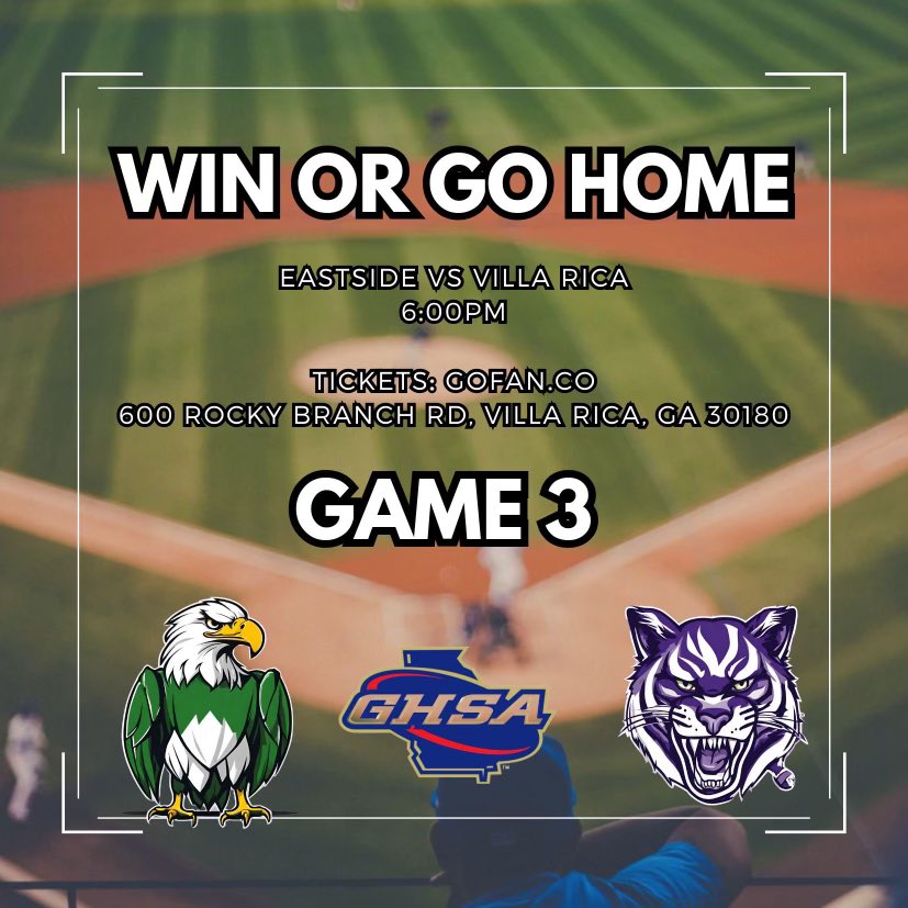 🚨GAMEDAY🚨 Win or go home game against Villa Rica at their place tonight at 6pm Time to take care of business‼️🦅 #WeBleedGreen