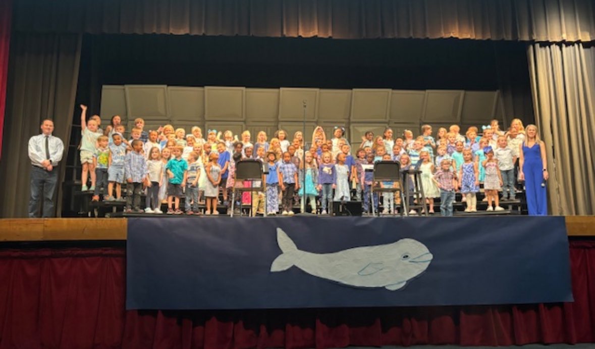 Our Kindergarten music program was last night at @TonkaNation and they did a wonderful job! Students sang Raffi songs from the musical, “Baby Beluga” and we are so proud of them!! @GracemorNKC @ReaganBraughton @MissCDaniels97 @MissTEMiller @BritanyHarris15 @NKCVocalMusic