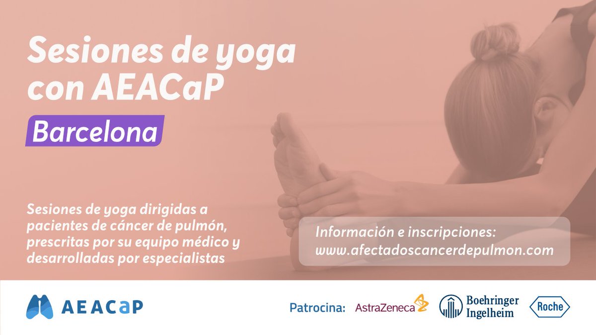 🔵🫁 ¿Estás interesad@ en nuestras sesiones de yoga oncológico en #Barcelona? ➡️Adaptadas a las necesidades físicas y emocionales que atraviesan las personas con #cáncerdepulmón 🗓Lunes y miércoles de 12.30 a 14h 📍Hara Yoga Studio 🗣Mireia Coma-Cros ℹ bit.ly/AEACaP-YogaBar…